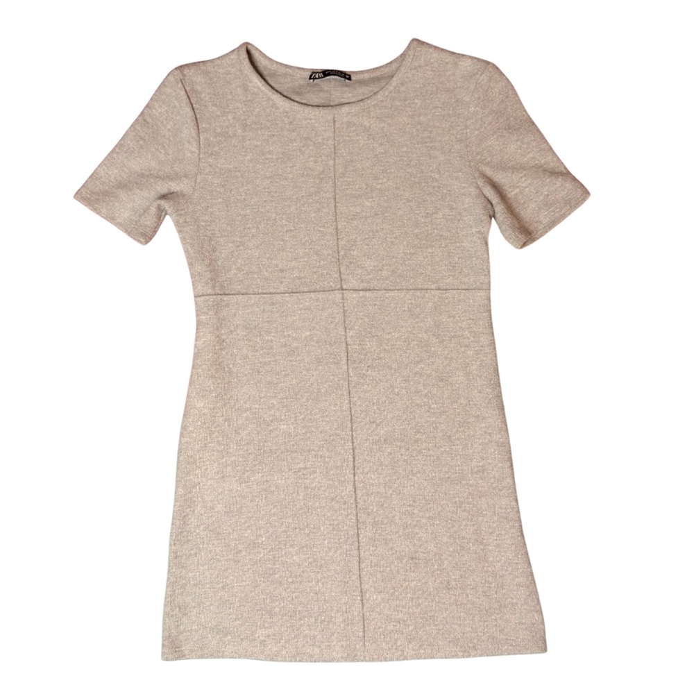 Grey Zara Short Sleeve Mini Dress